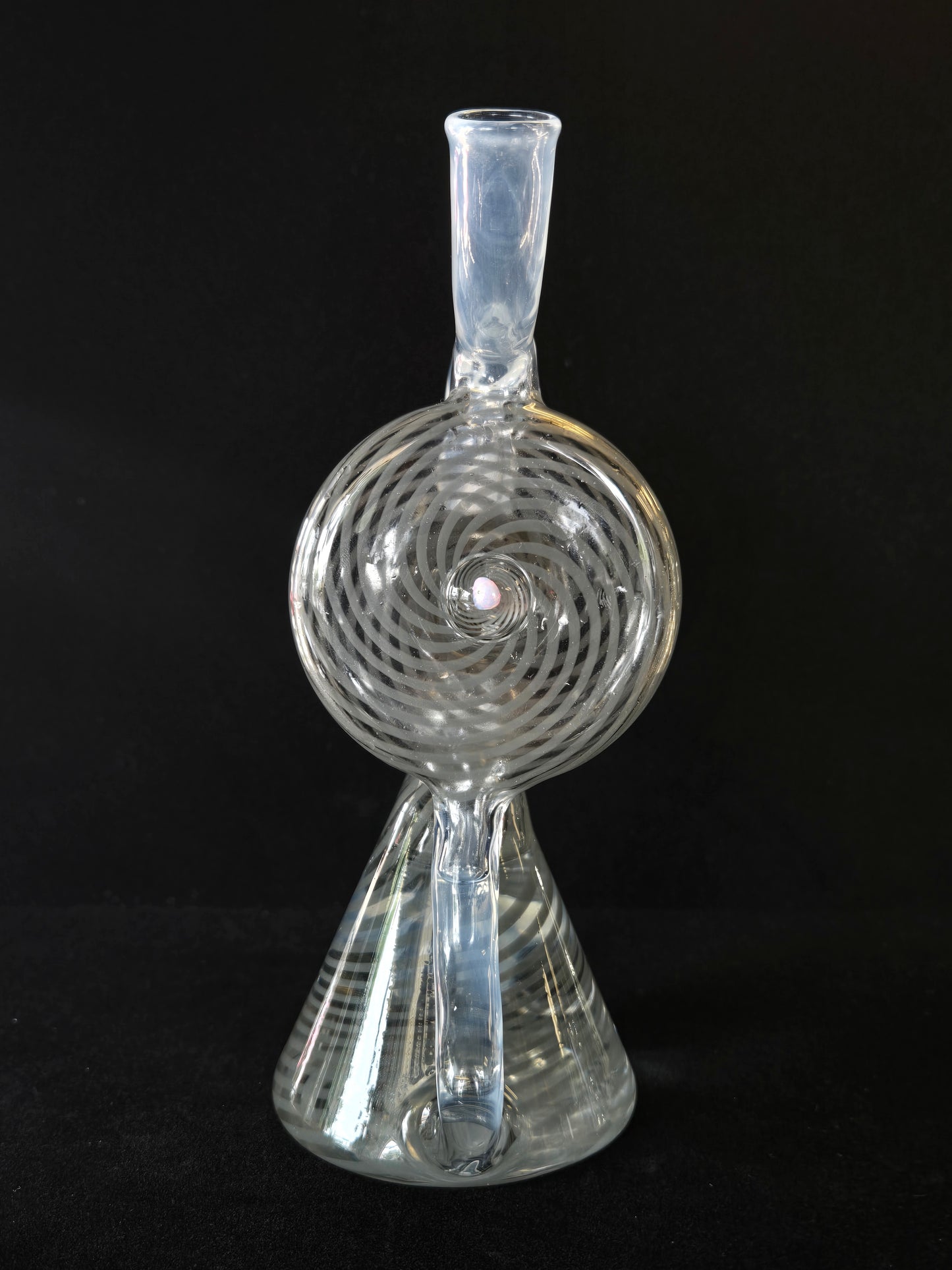 Custom Gray & Ghost Swirl Power Pump with Opal - Dabber Jones