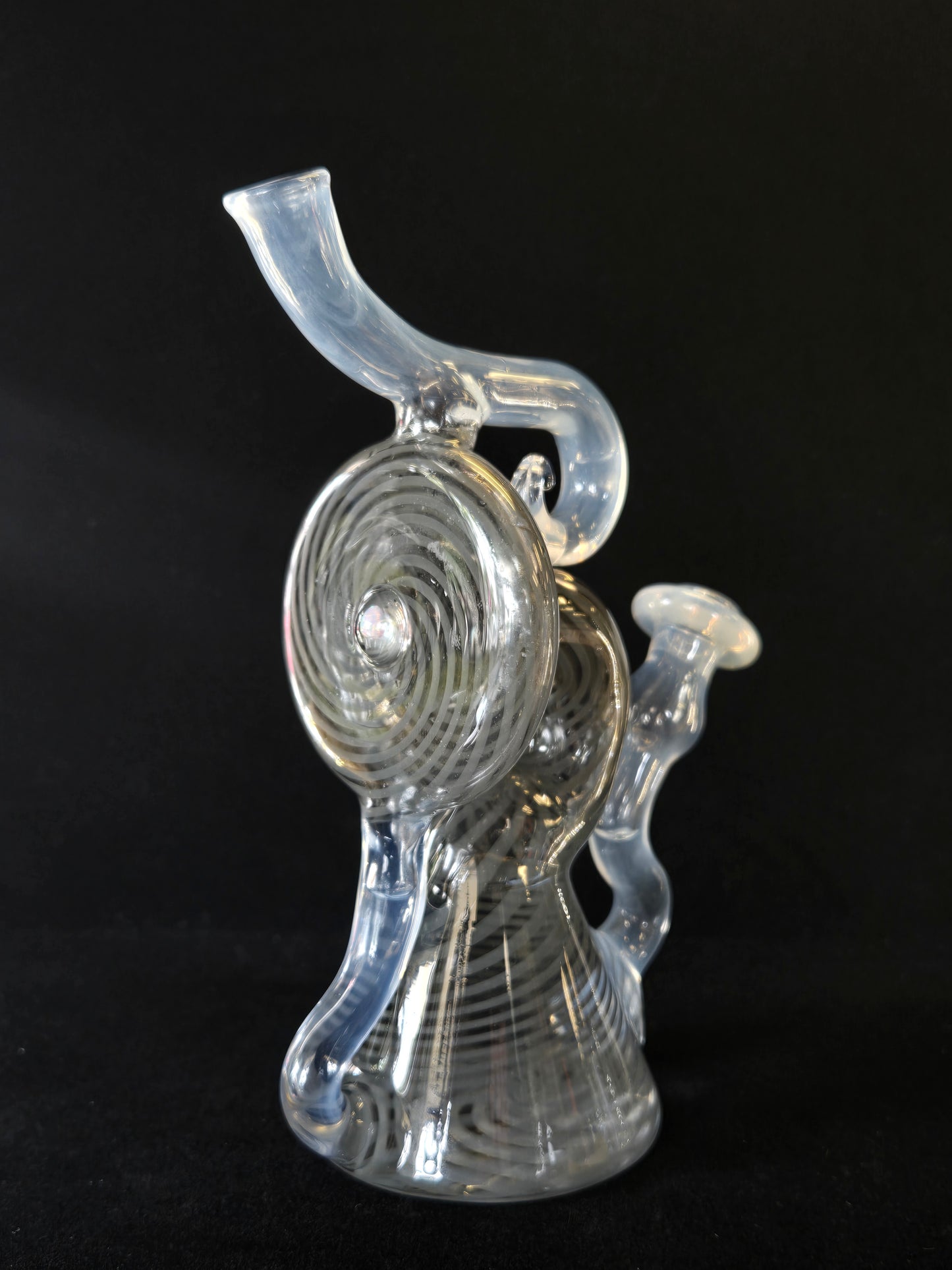 Custom Gray & Ghost Swirl Power Pump with Opal - Dabber Jones