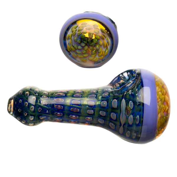 5" Gold Fume Double Honeycomb Spoon