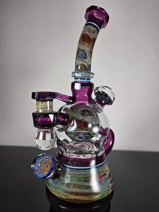 Jkelly × Conversion Glass Faceted Millefiori Blooper Ball Rig