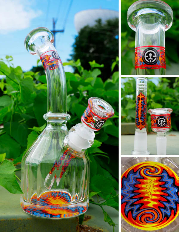 8" Fire & Ice 25mm Bent Neck Henny Pounder