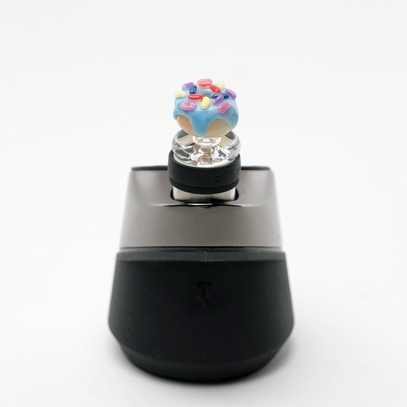 Empire Glassworks Blue Donut Puffco Peak Glass Carb Cap