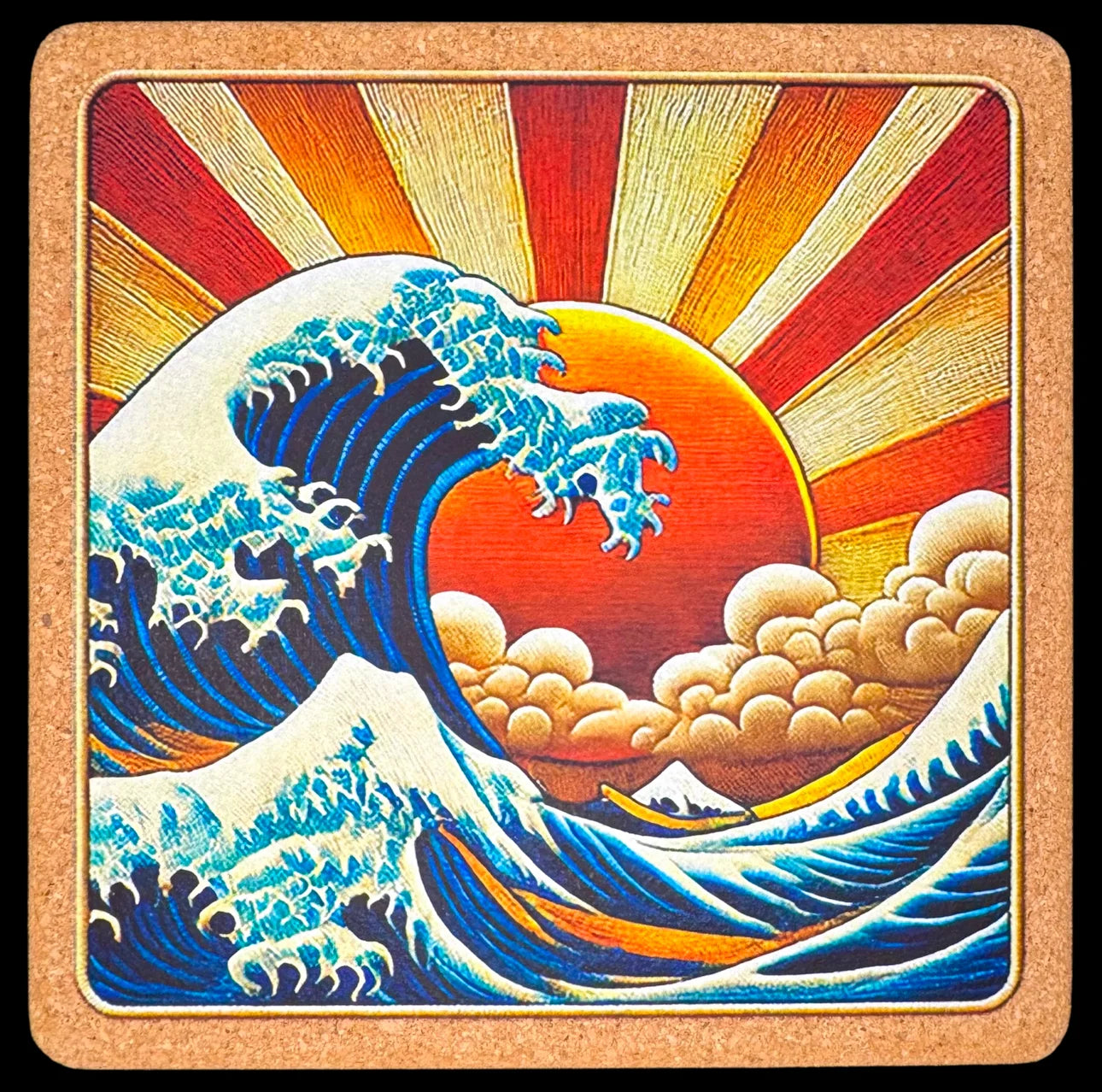 Mattitude Mats 7.25" Square- Kanagawa Wave Patch