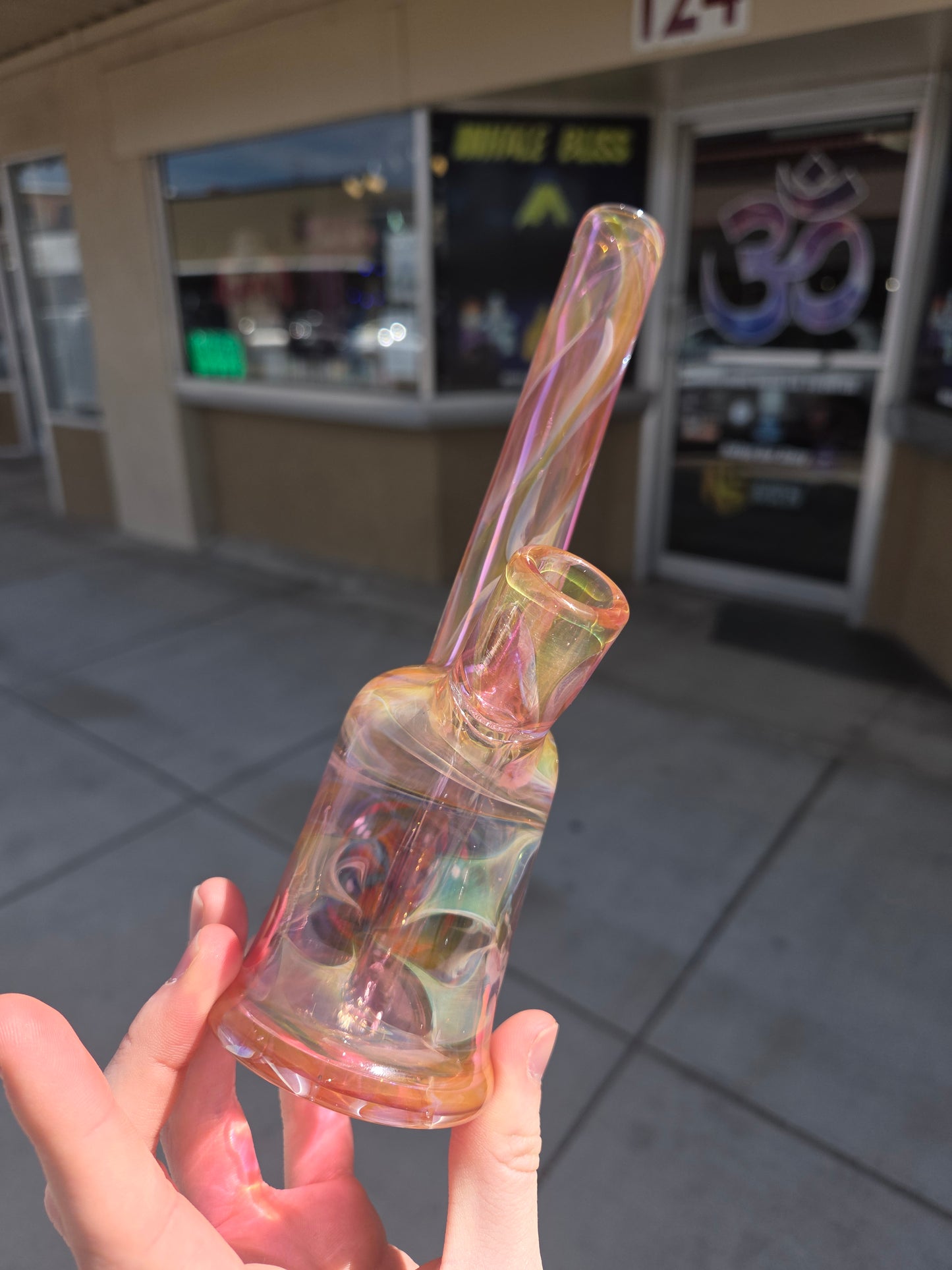 Glass Smith Fumed Fillacello Sake Bottle