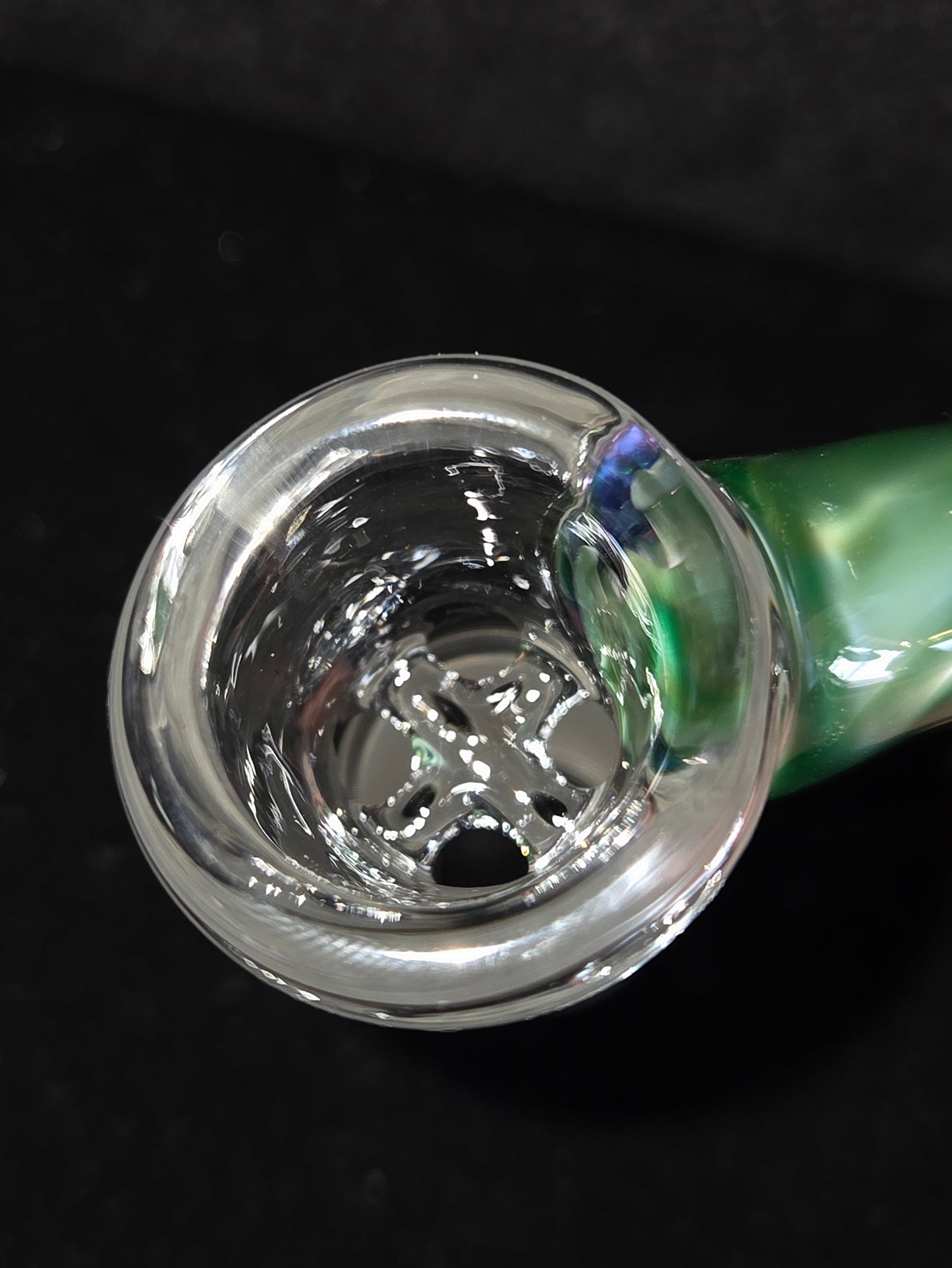 Papa PGlass 18mm Horned Slide - Chromium mixed w/ Amethyst