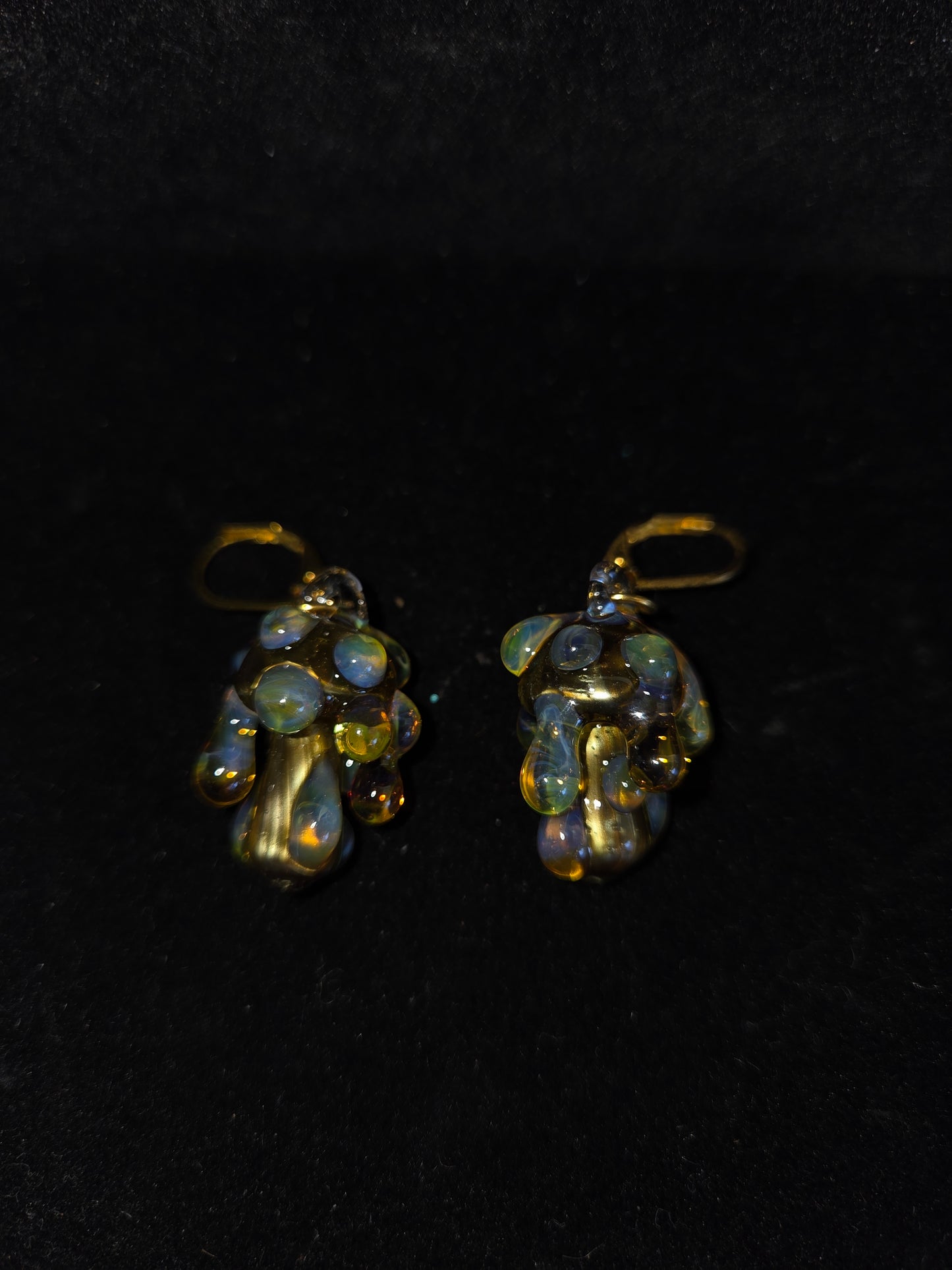 Windstar Glass Drippy Mushroom Earrings