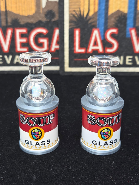 Soup Glass Clear Bubble Caps w/ Opal