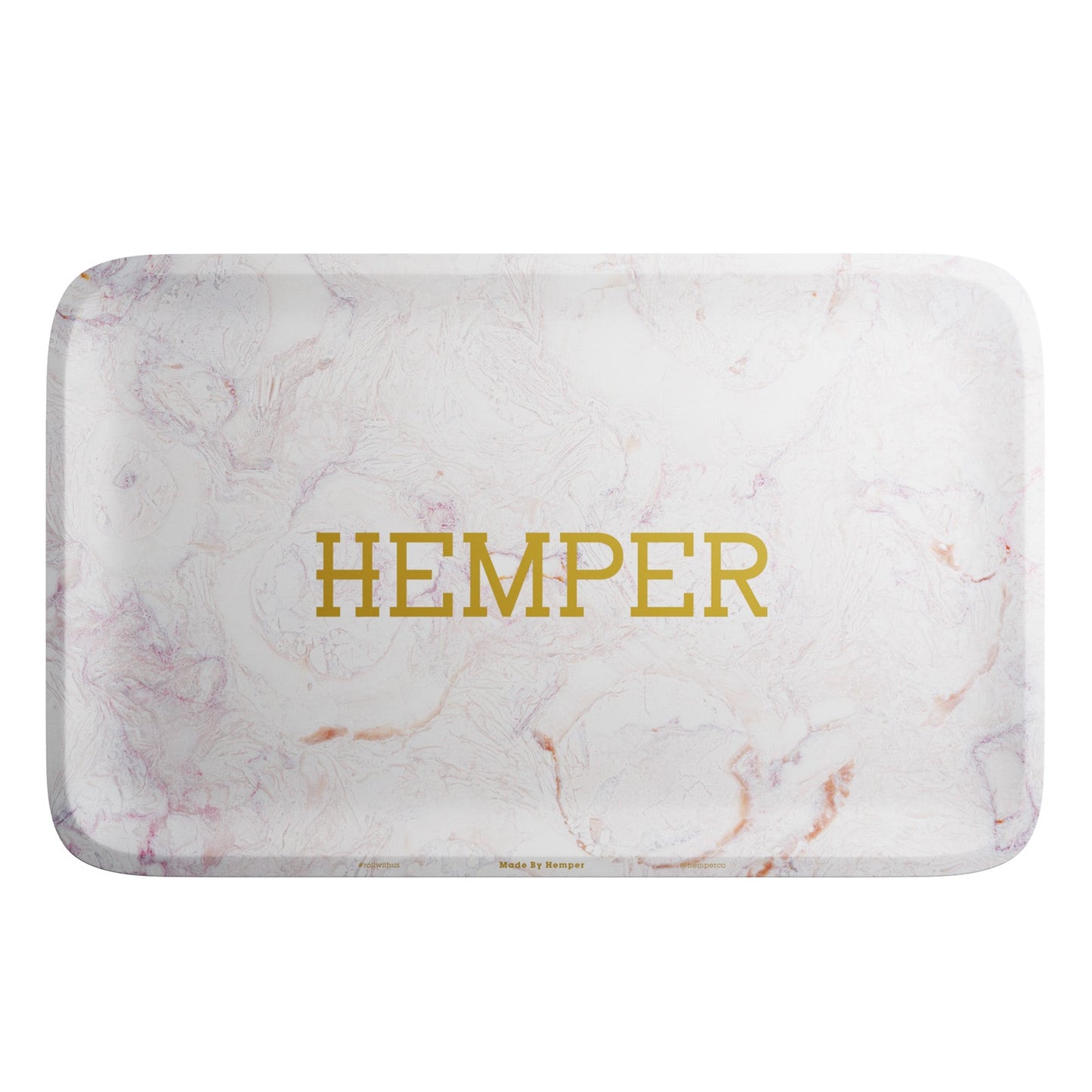 HEMPER - Luxe Marble Pink/White Rolling Tray