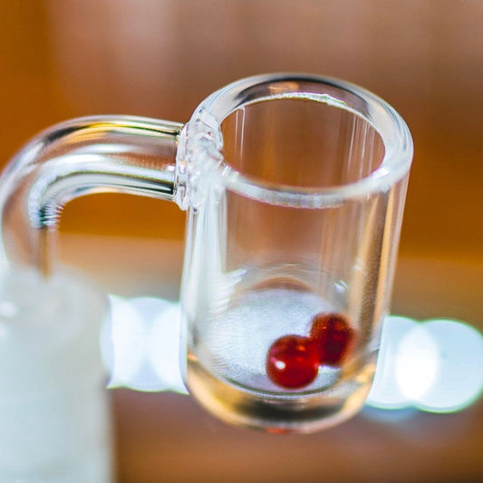 Beveled Quartz Banger w/ pearls