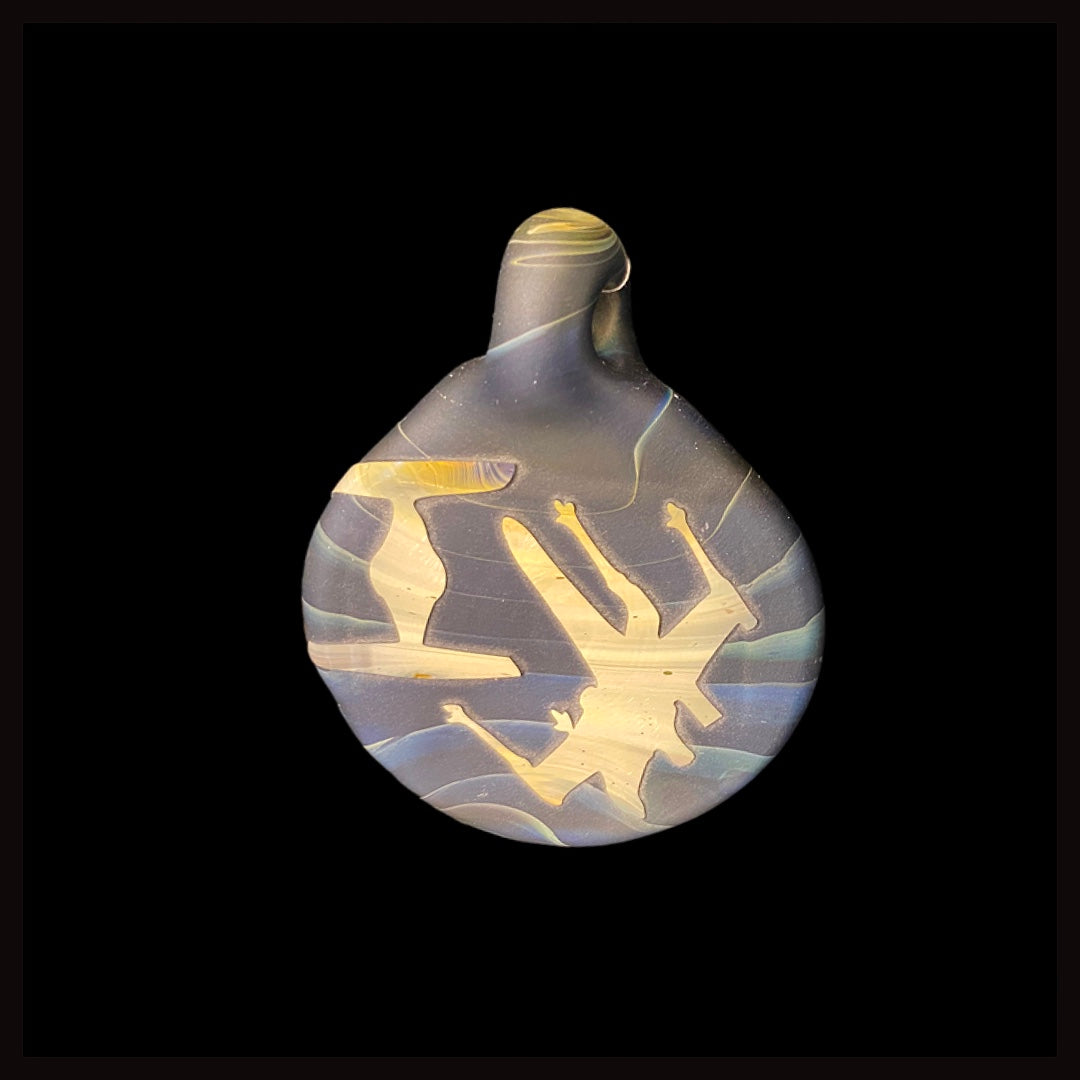 Dawg House Glass Sandblasted Pendant