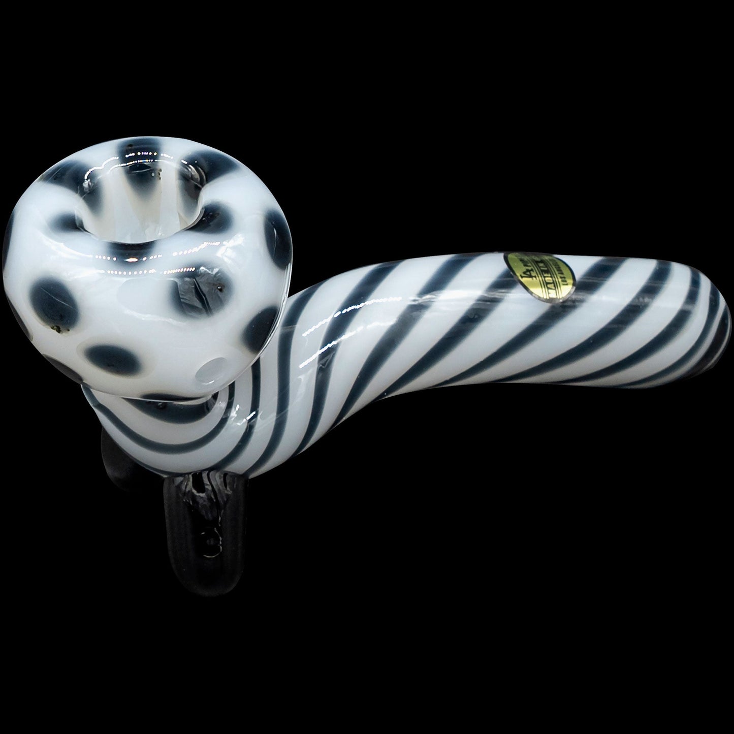 Bone White Sitting Sherlock Glass Pipe