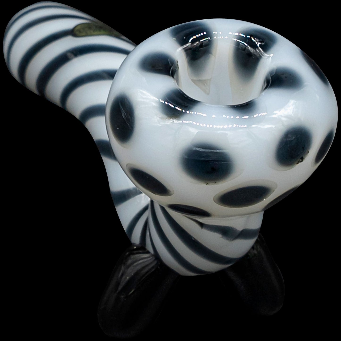 Bone White Sitting Sherlock Glass Pipe