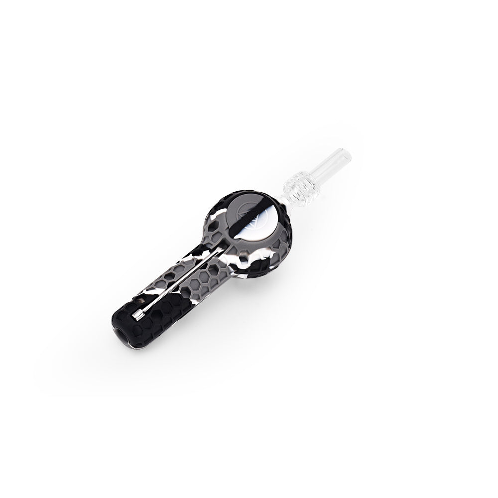 4'' Silicone Nectar Spoon - Black & White Marble