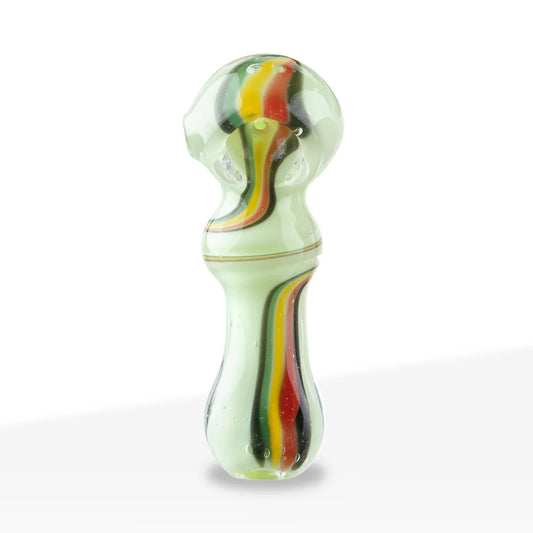 3.5" Milky Rasta Swirl Hand Pipe