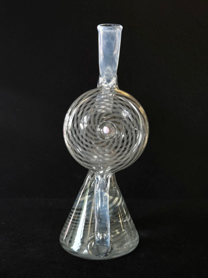 Custom Gray & Ghost Swirl Power Pump with Opal - Dabber Jones