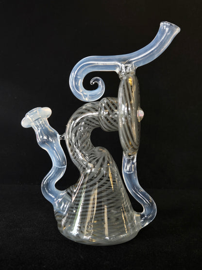 Custom Gray & Ghost Swirl Power Pump with Opal - Dabber Jones