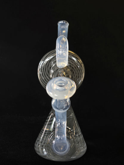 Custom Gray & Ghost Swirl Power Pump with Opal - Dabber Jones