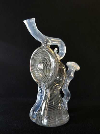 Custom Gray & Ghost Swirl Power Pump with Opal - Dabber Jones