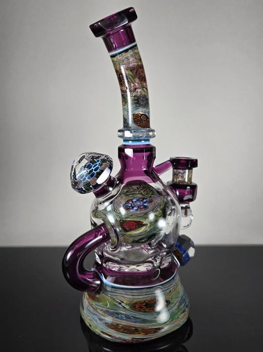 Jkelly × Conversion Glass Faceted Millefiori Blooper Ball Rig