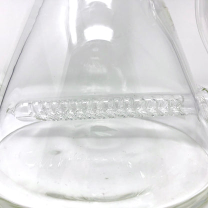 13" AFM Glass Inline Perc Colored Lip 9mm Glass Beaker Bong
