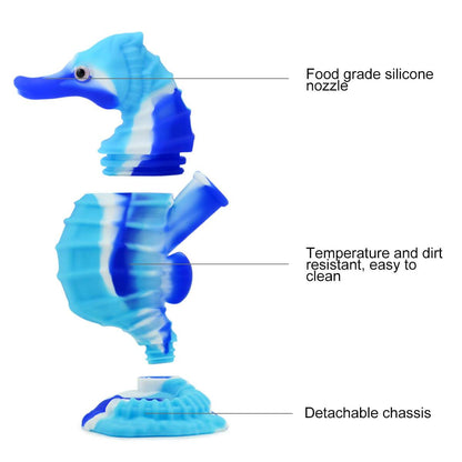 Silicone Seahorse Bubbler Pipe