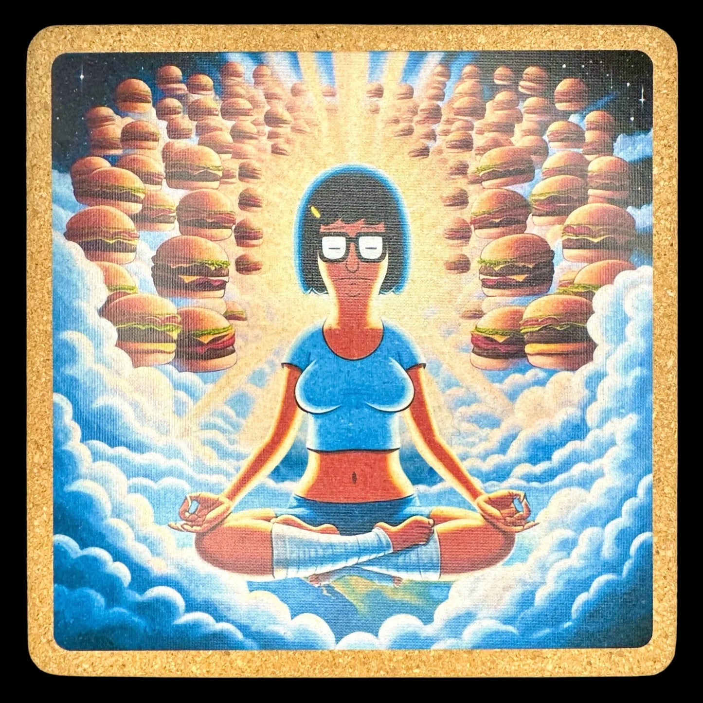 Mattitude Mats 7.25" Square- Adult Tina's Burgers