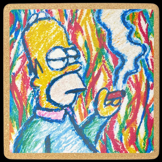 Mattitude Mats 7.25" Square- Crayon Homer