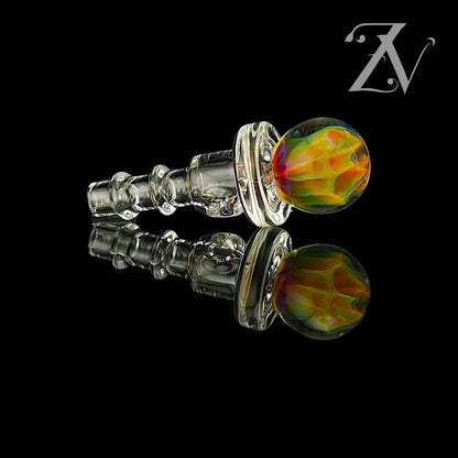 Fume Implosion Marble 3DXL Joystick Cap by Iridescent Glass