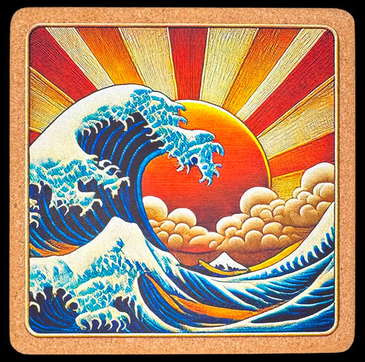 Mattitude Mats 7.25" Square- Kanagawa Wave Patch