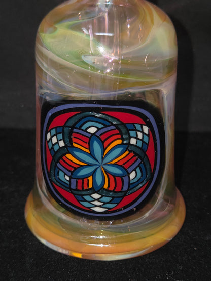 Glass Smith Fumed Fillacello Sake Bottle