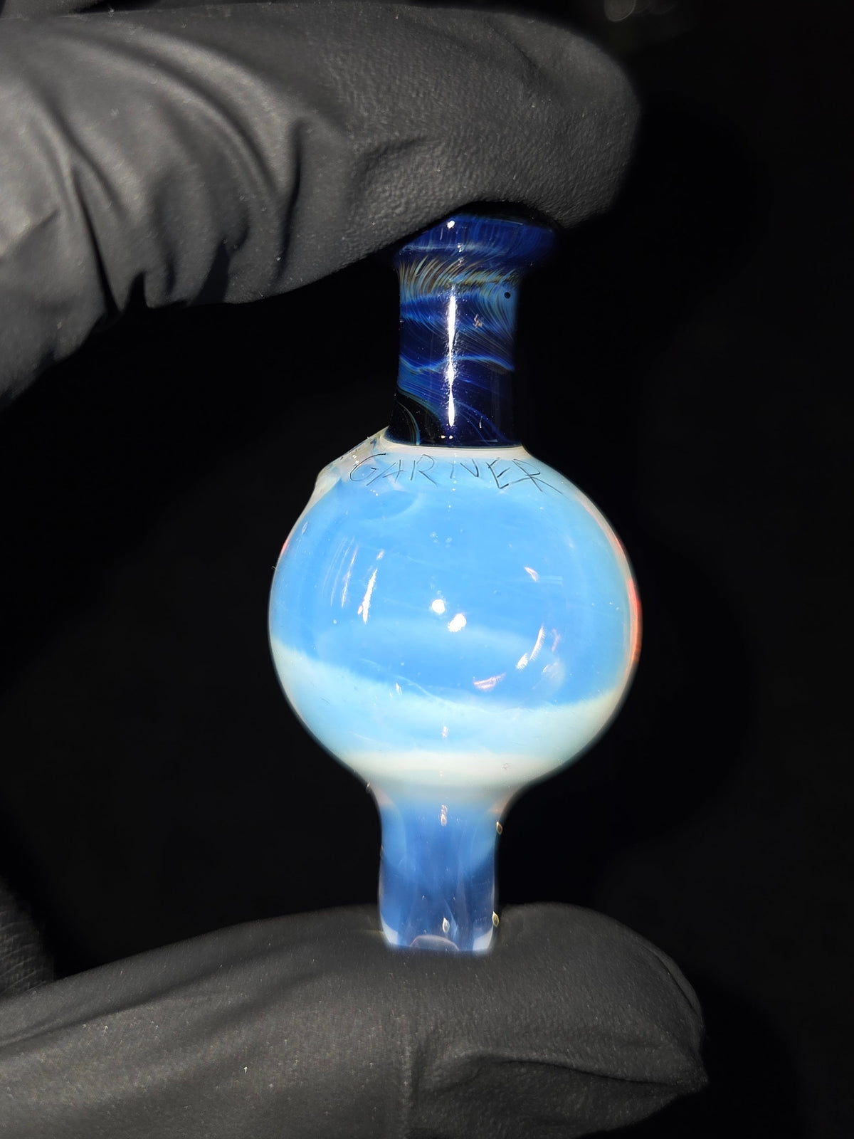 Garner Glass Bubble Cap - Secret White/Irrid