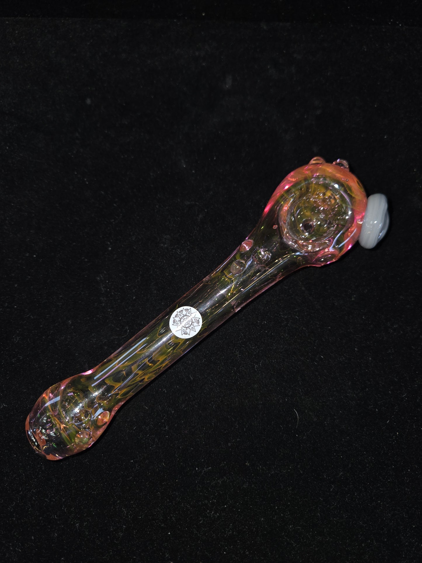 Cosmic Glass Pink Fumed Spoon