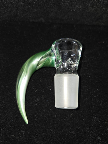 Papa PGlass 18mm Horned Slide - Chromium mixed w/ Amethyst