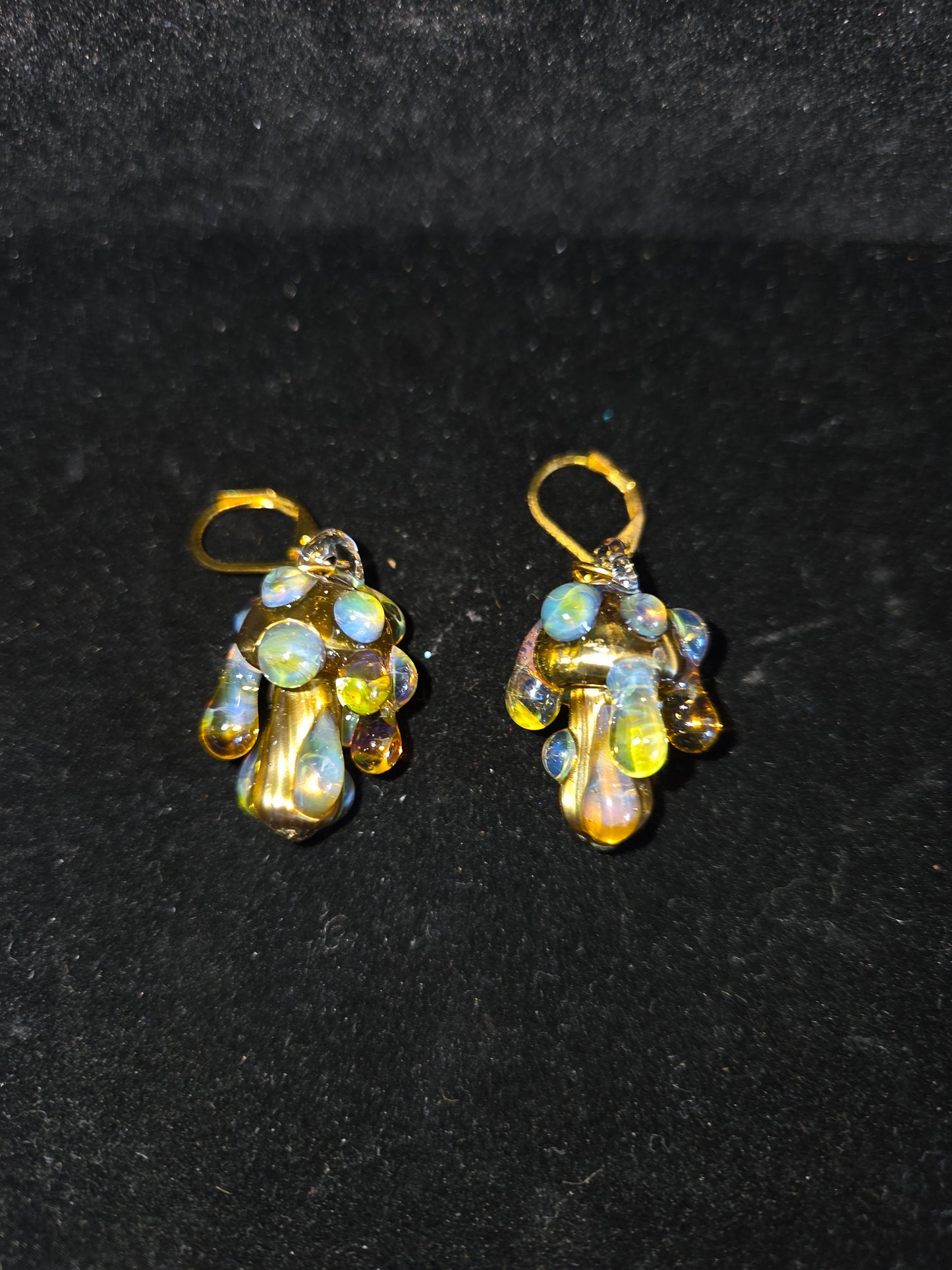 Windstar Glass Drippy Mushroom Earrings