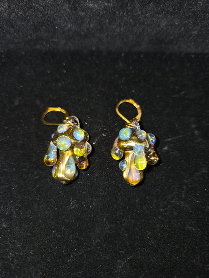Windstar Glass Drippy Mushroom Earrings