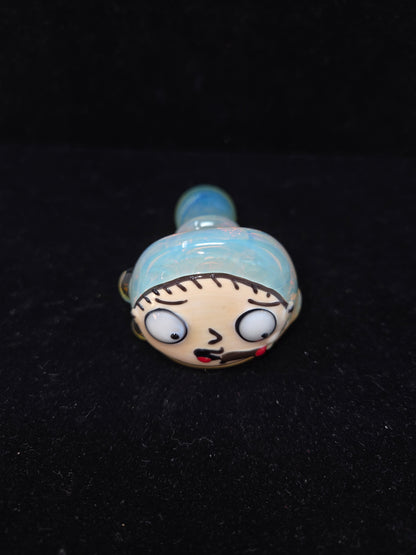 Waynes Glass Fumed Character Spoon Pipes