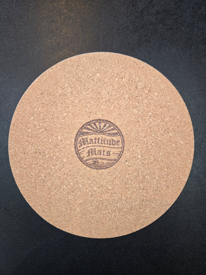 Mattitude Mats 7" Round- I'd rather be bored felty