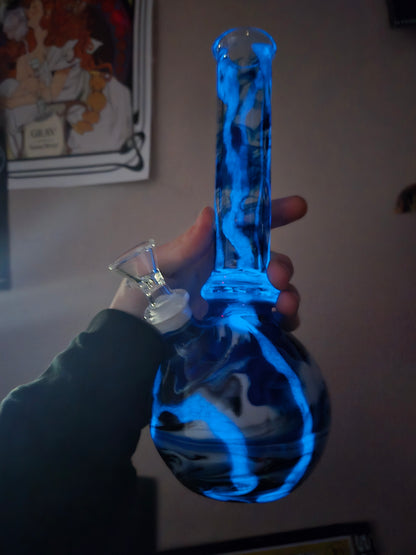 Oregon Made Glass Round Bottom 10" Tubes - Fixed Stem