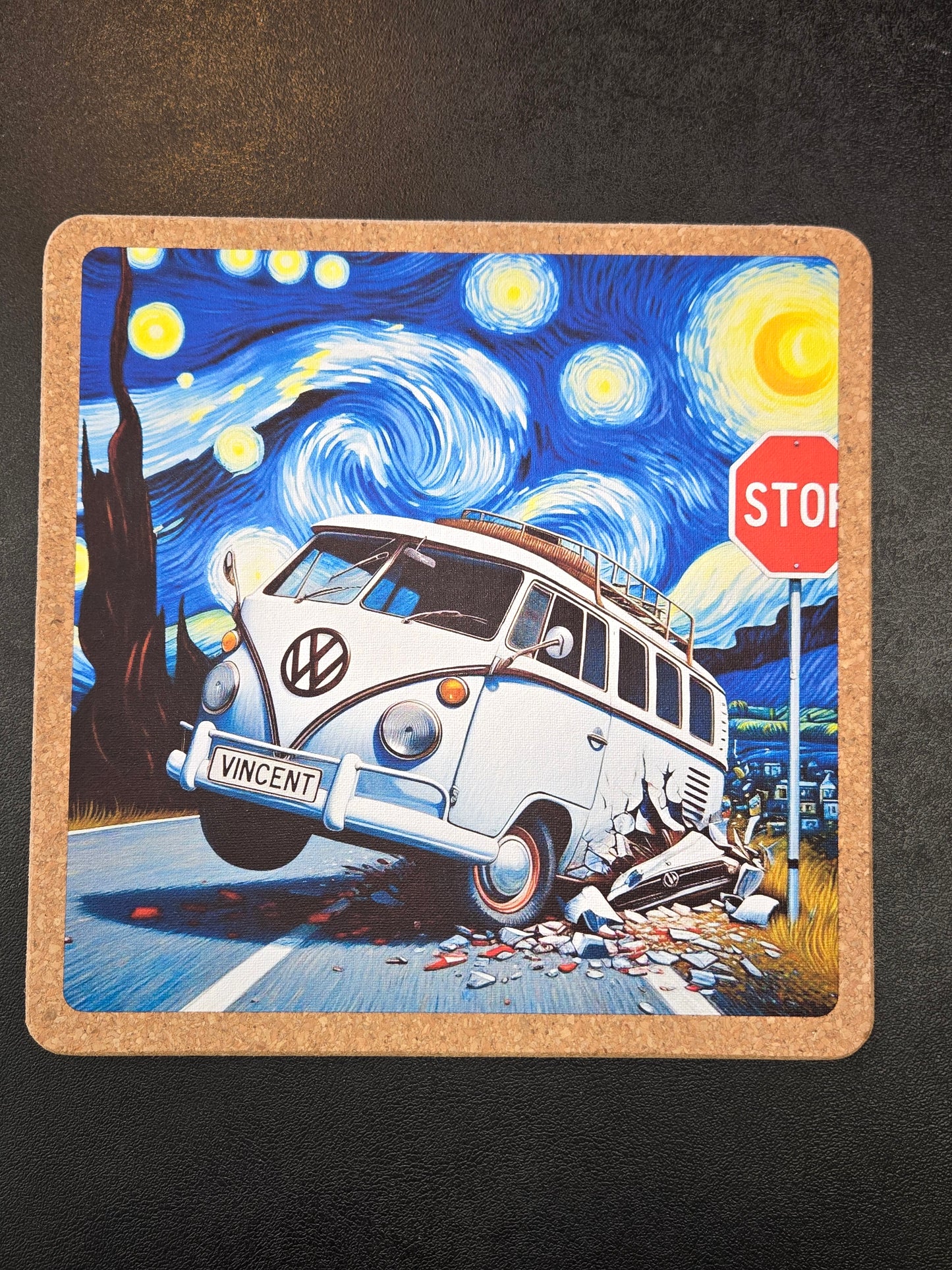 Mattitude Mats 7.25" Square- Vincent Van Stop