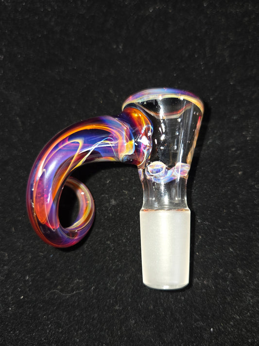 Papa PGlass 14mm Twisty Horn Slide - Amber Purple
