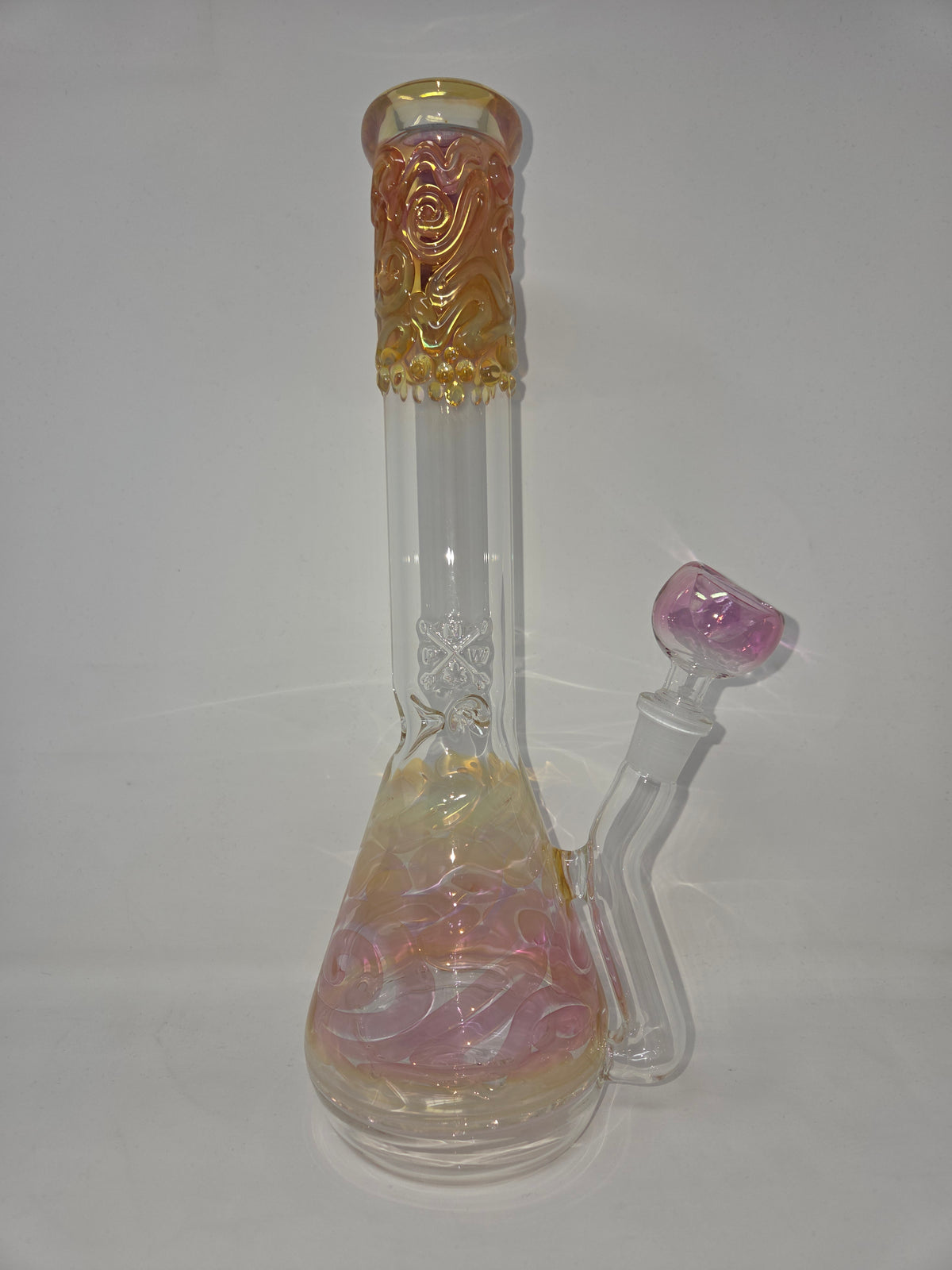 12" 38x4 Gold/Silver Fumed Halo Beakers