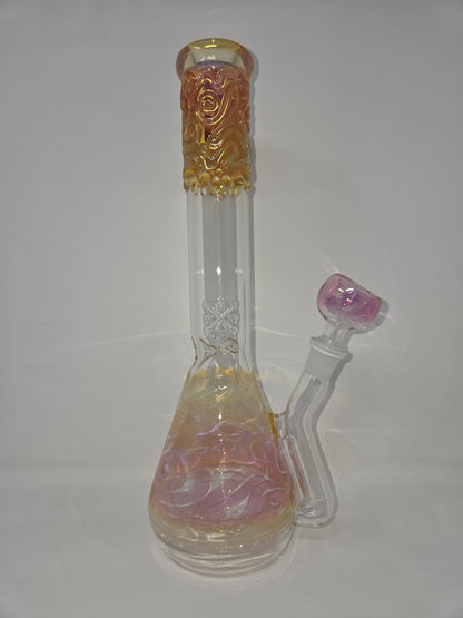 12" 38x4 Gold/Silver Fumed Halo Beakers