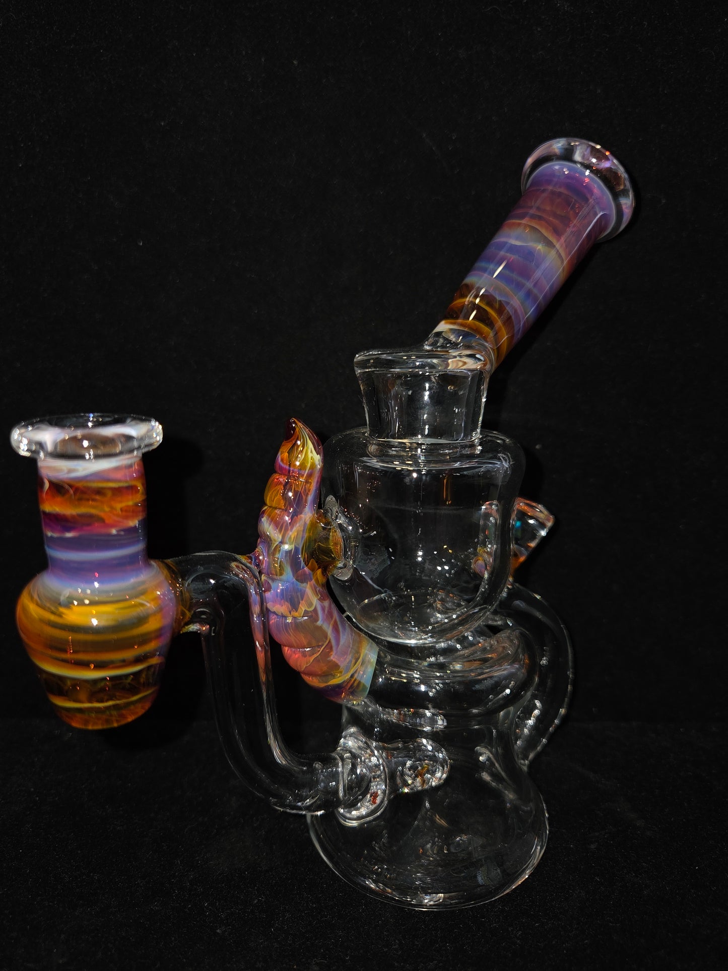 Garner Glass Horn Dumper - Amber Purple