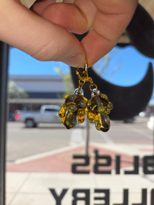 Windstar Glass Drippy Mushroom Earrings
