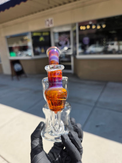 Garner Glass Horn Dumper - Amber Purple