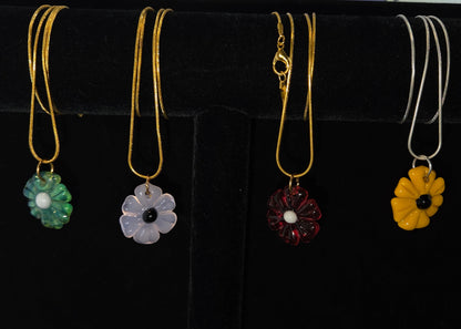 Kyle White Sunflower Pendants