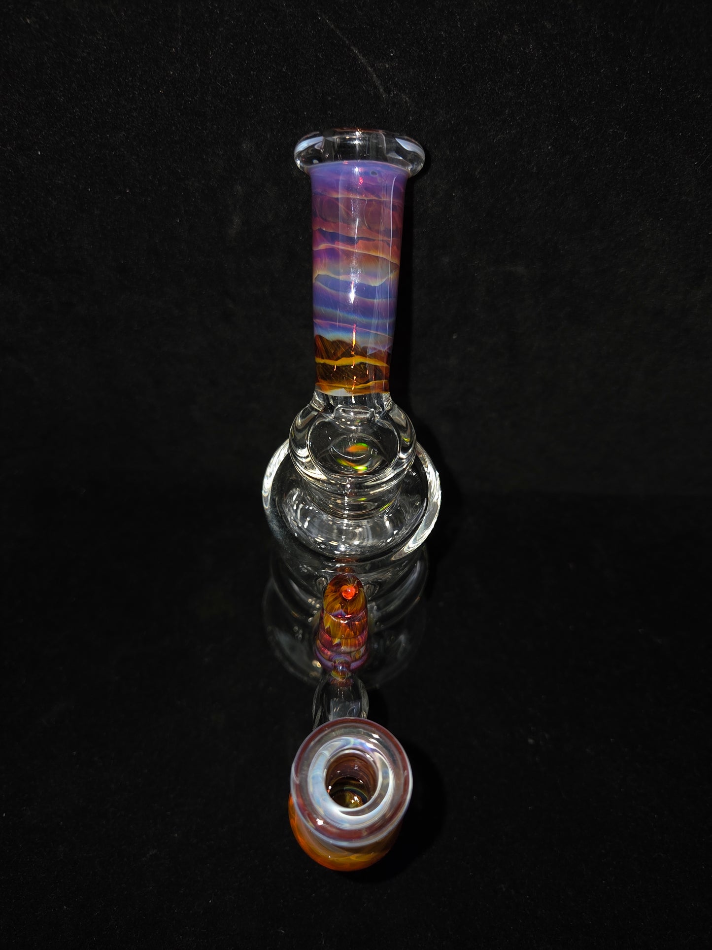 Garner Glass Horn Dumper - Amber Purple