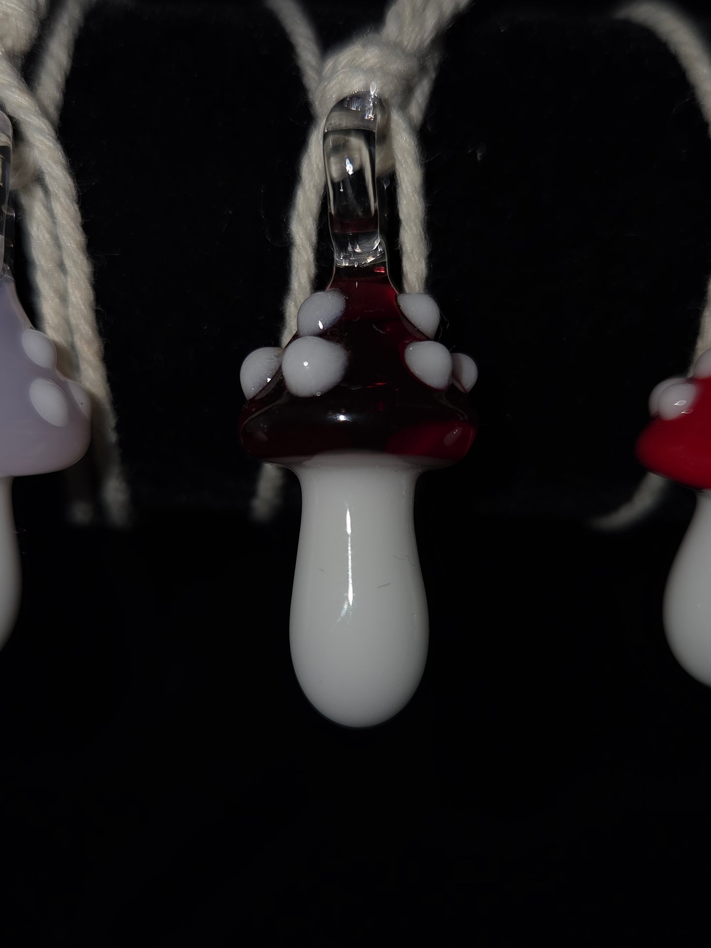 Kyle White Mushroom Pendants