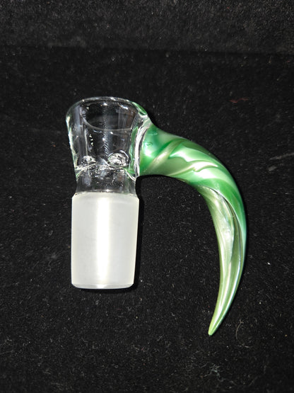 Papa PGlass 18mm Horned Slide - Chromium mixed w/ Amethyst