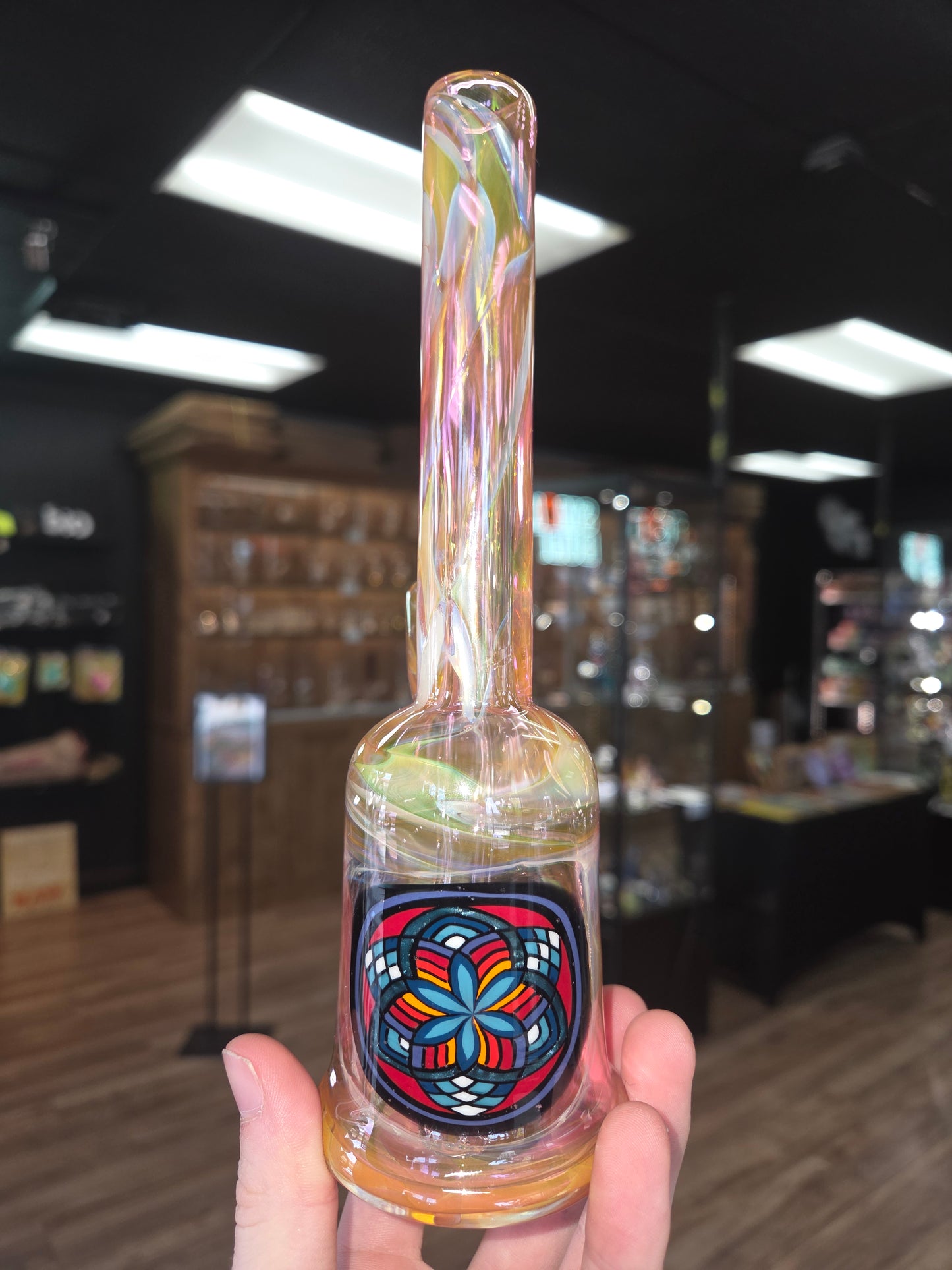 Glass Smith Fumed Fillacello Sake Bottle
